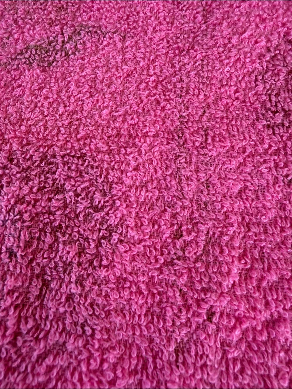 Vintage Canon Hot Pink Floral Fringed Kitchen Towel NOS 100% Cotton USA 17x30